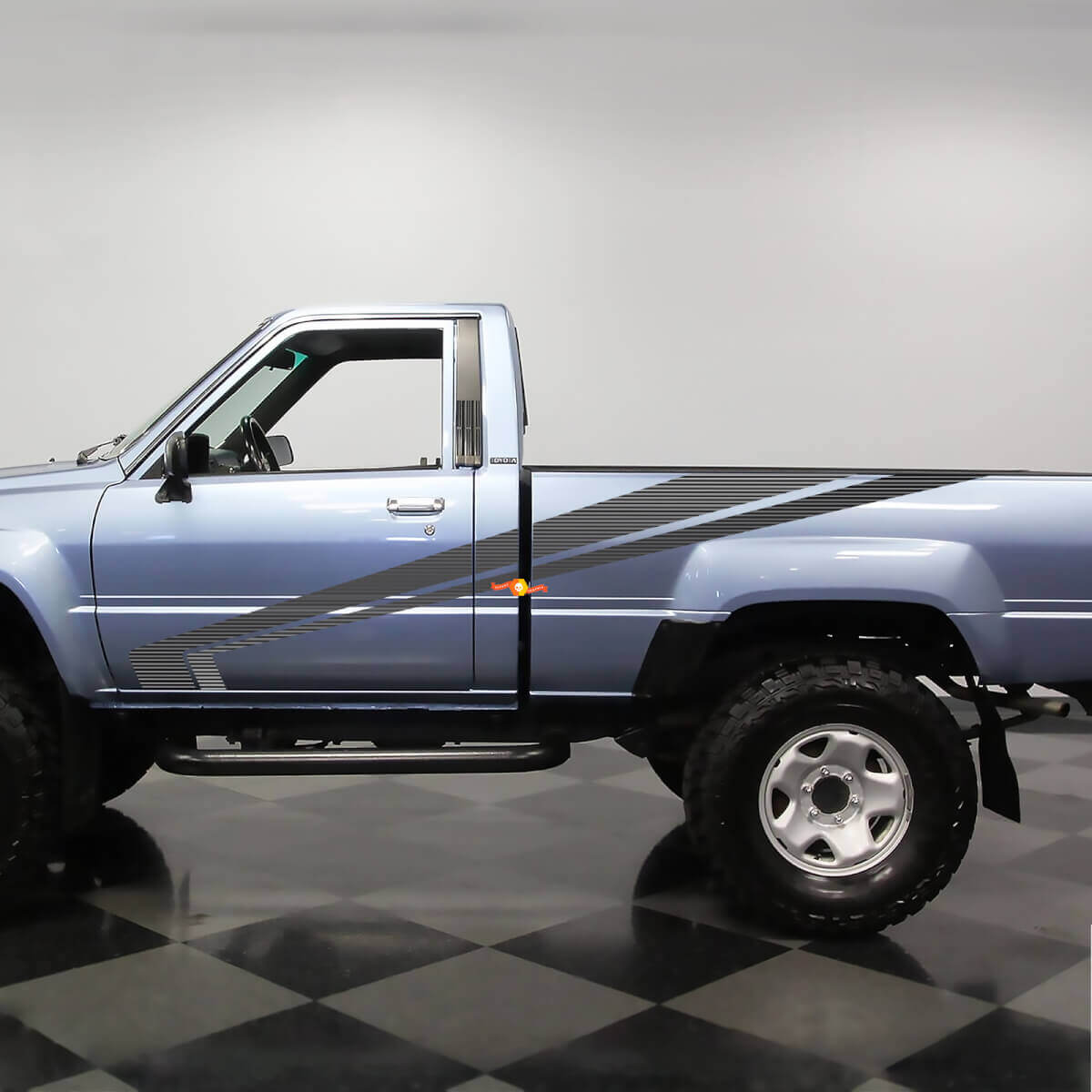 Pegatinas clásicas de vinilo con rayas laterales para camioneta Toyota Hilux SR5
