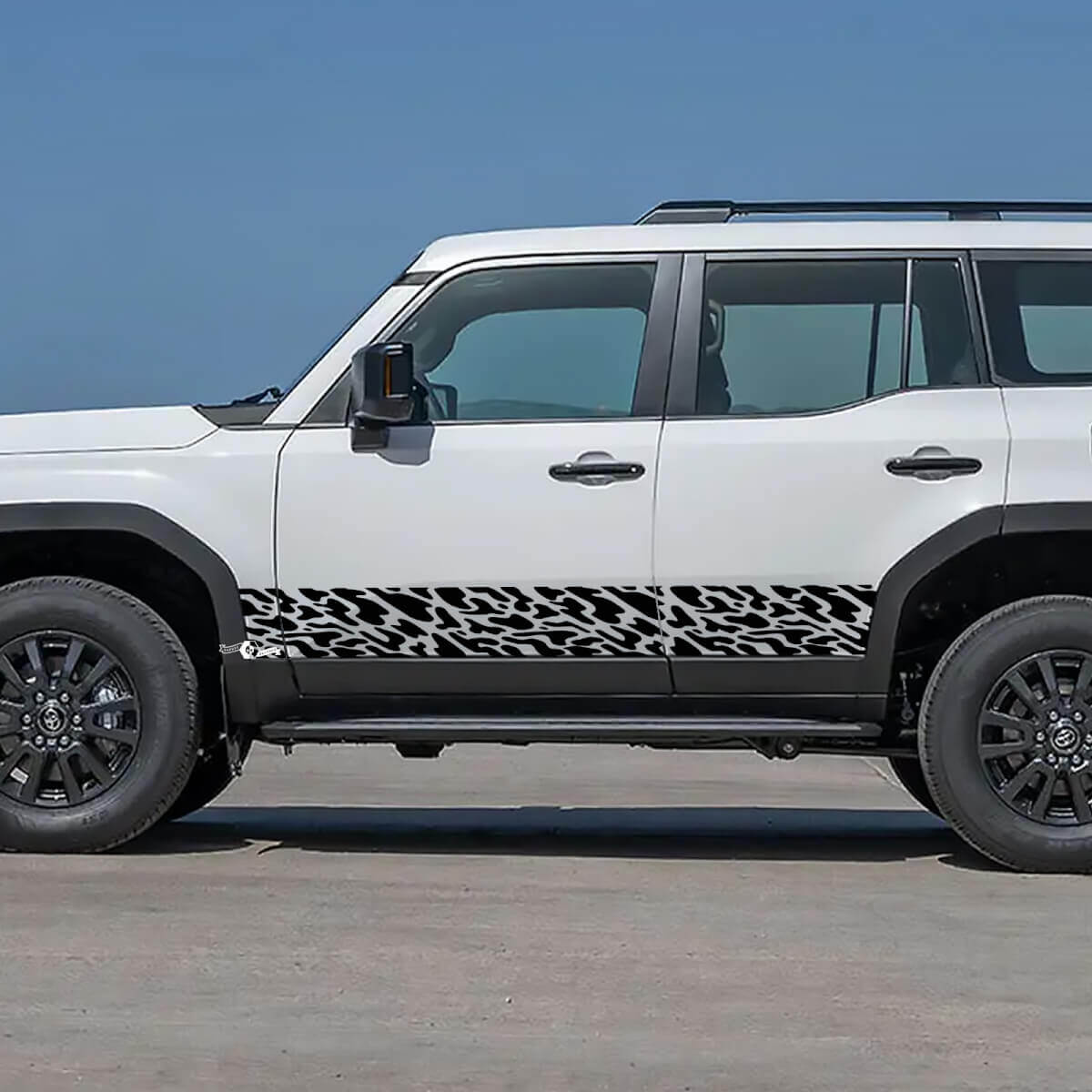 Toyota Land Cruiser Panel basculante Puertas laterales Calcomanías contra salpicaduras Pegatinas de vinilo Gráfico
