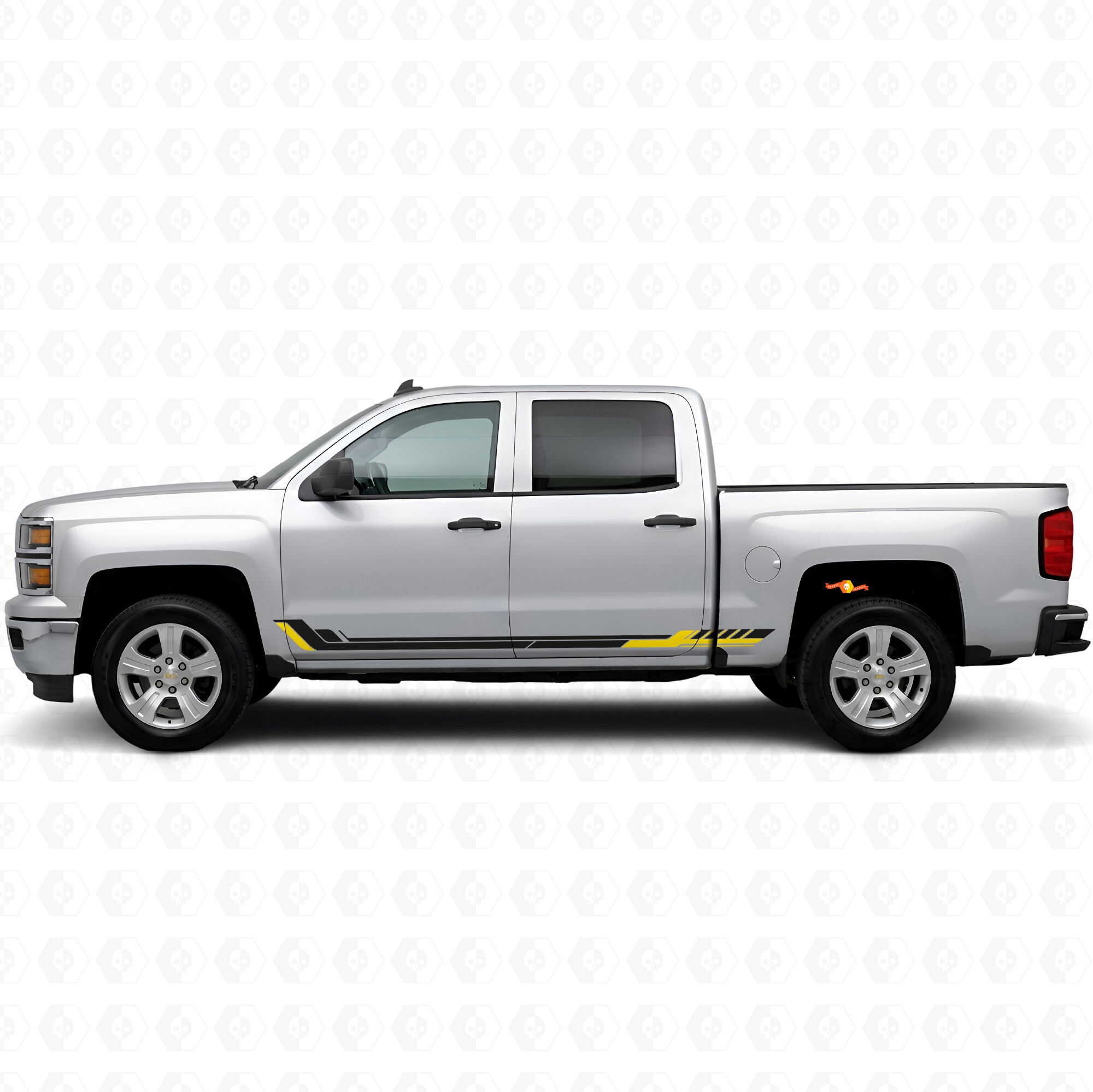 Líneas de vinilo para puertas y paneles laterales Racing Line para Chevrolet Silverado 1500 K2XX 2014-2019