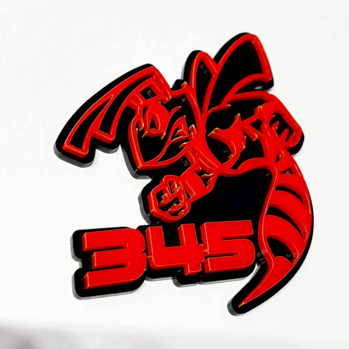 Insignia 3D Hornet Bee 345 - Emblema personalizado para parrilla de guardabarros para automóviles y camiones
