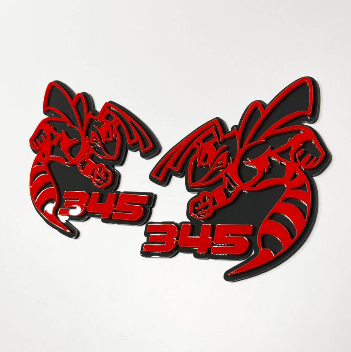 Insignia 3D Hornet Bee 345 - Emblema personalizado para parrilla de guardabarros para automóviles y camiones 2
