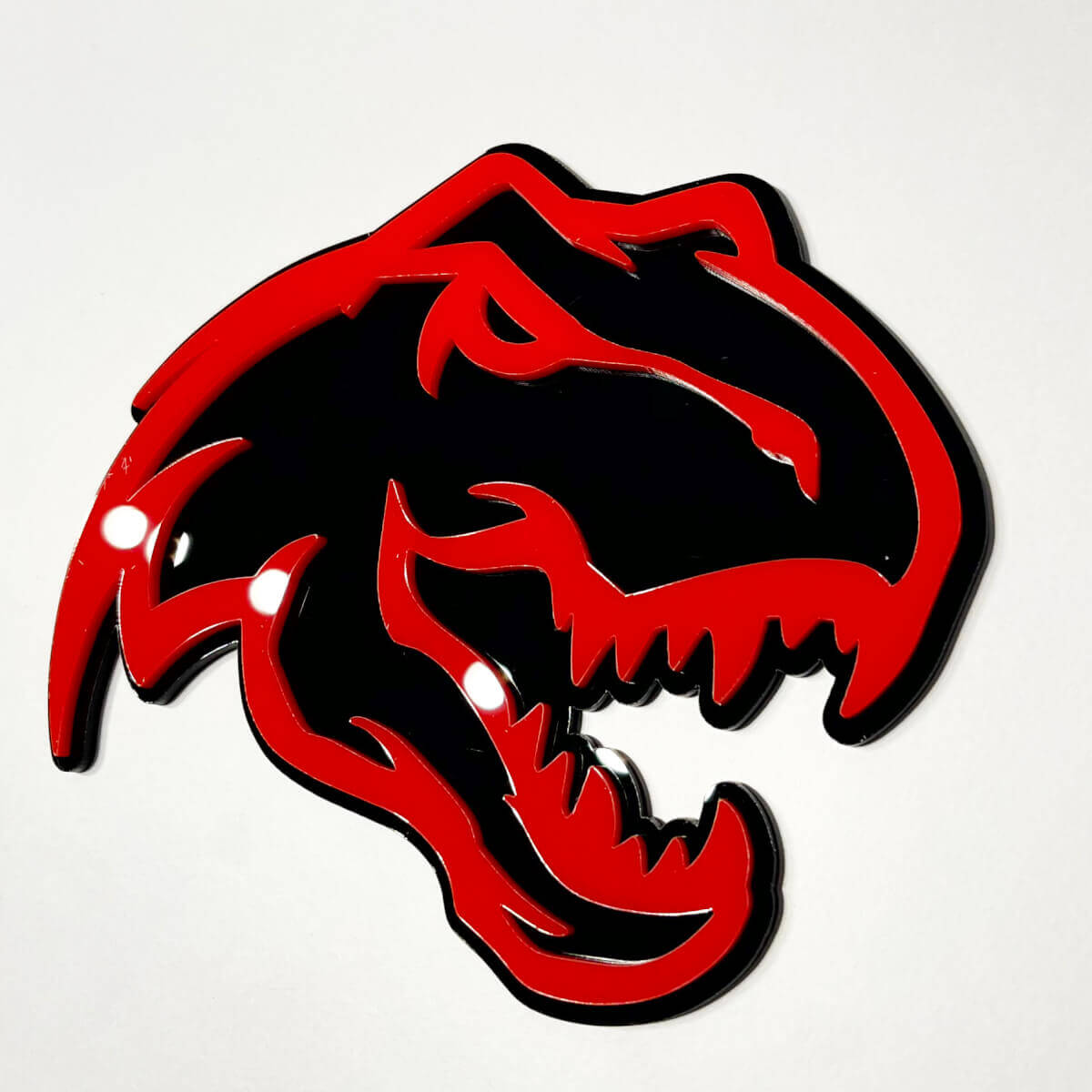 Insignia 3D de Dinosaur T-Rex TRX - Insignias personalizadas para el portón trasero de la parrilla del guardabarros Emblema 2
