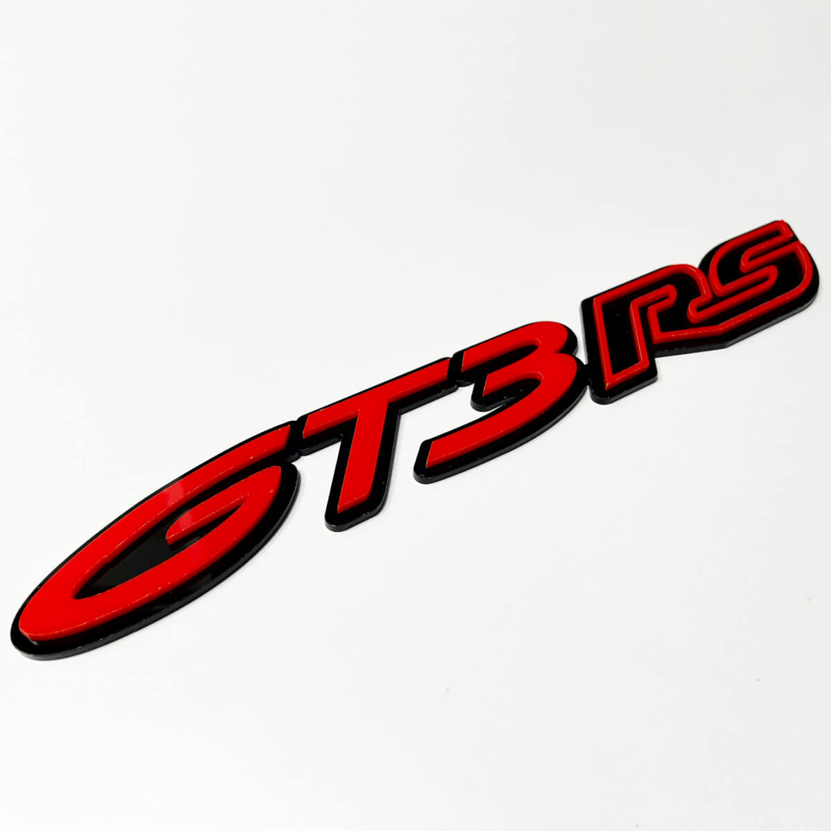 Insignia GT3 RS 3D: emblema personalizado de las insignias de la parrilla delantera del portón trasero del guardabarros para Porsche GT3
