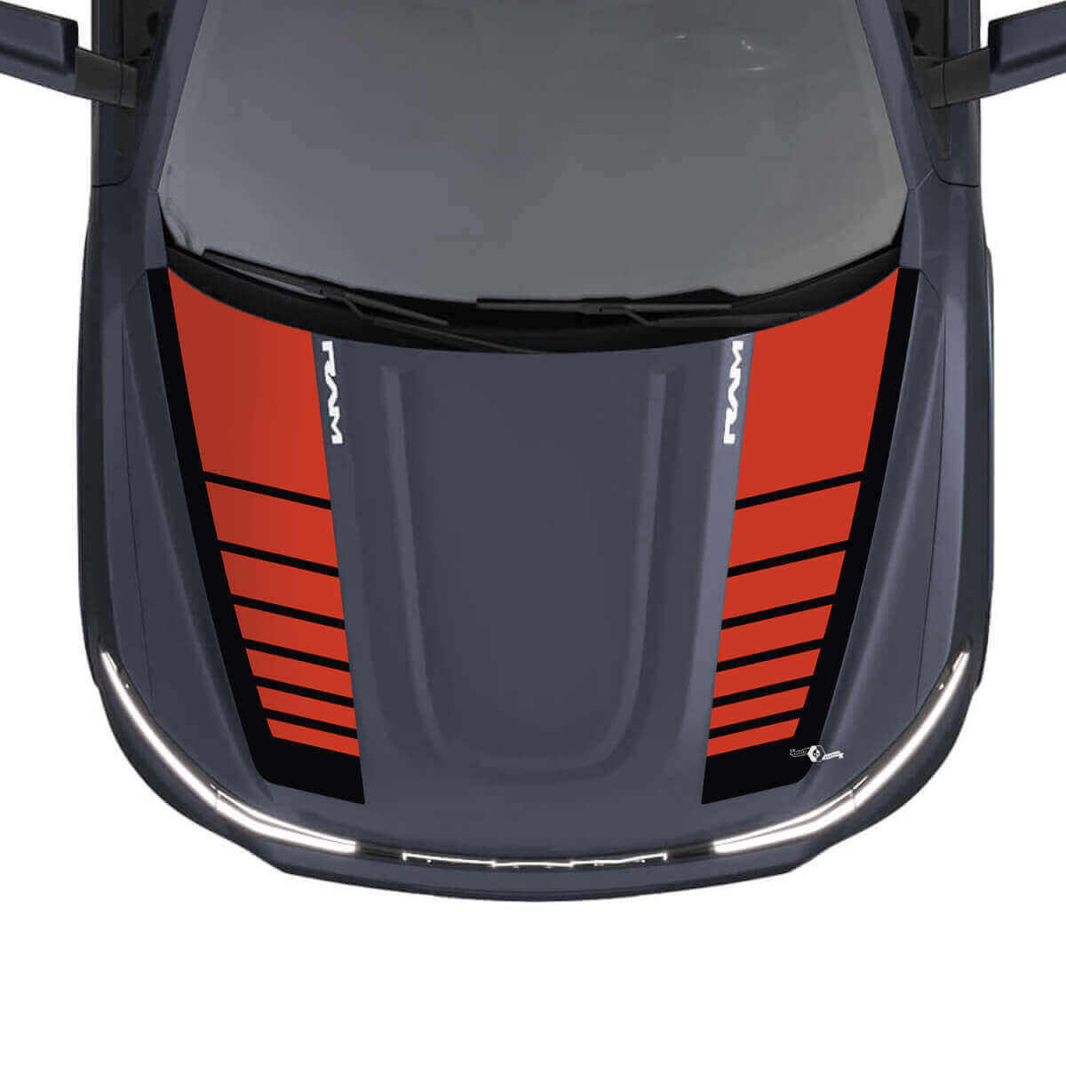 Calcomanías de Vinilo con Rayas para Capó Gráficos para Dodge Ram 1500 REV