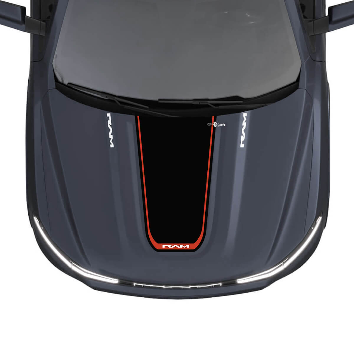 Hood RAM Stripes para Dodge RAM 1500 REV Vinilo Calcomanías Pegatinas Gráficos

