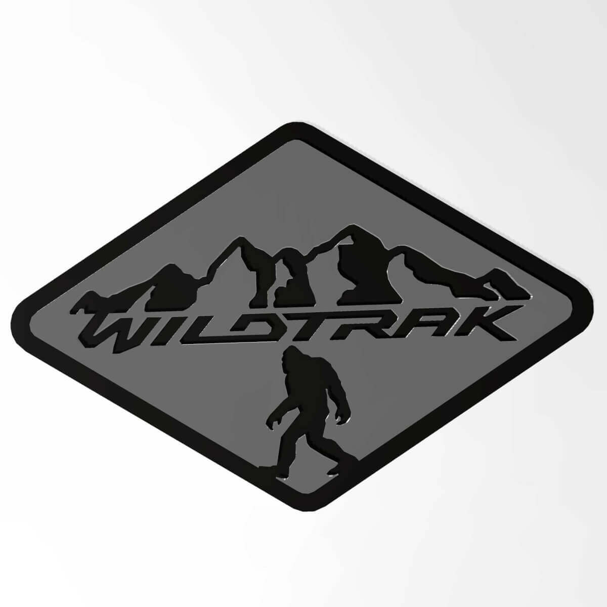 Insignias de guardabarros Bronco Badlands, emblema de portón trasero, insignia 3D, negro vs gris
