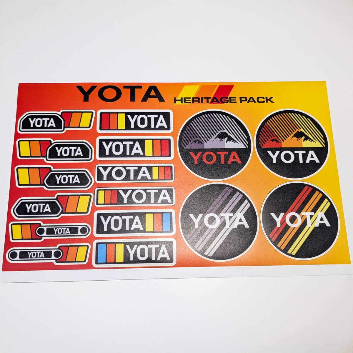 Yota Heritage Retro Vintage estilo antiguo paquete de pegatinas calcomanías gráficos para Toyota
