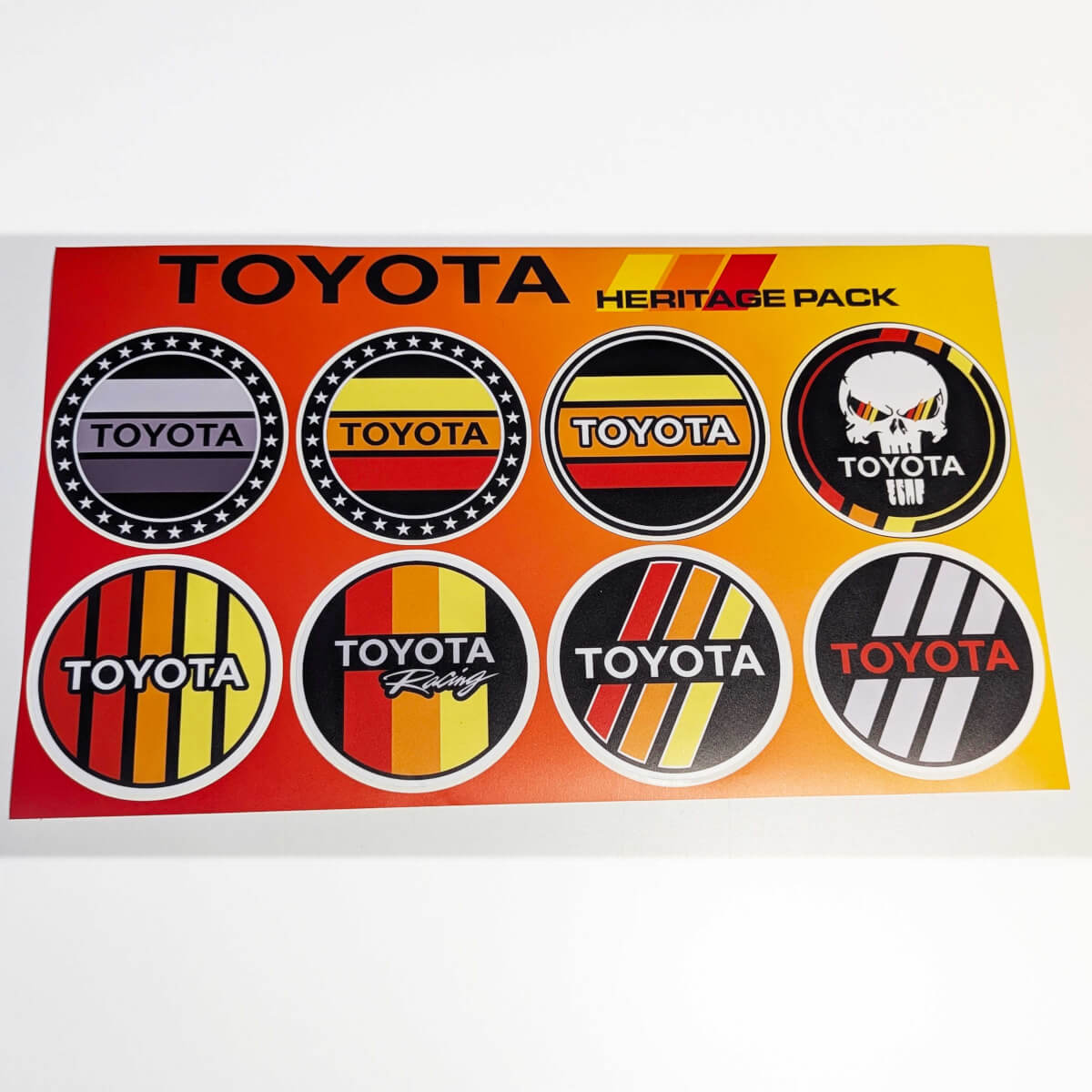 Toyota Heritage Retro Vintage estilo antiguo paquete de pegatinas calcomanías gráficos 2
