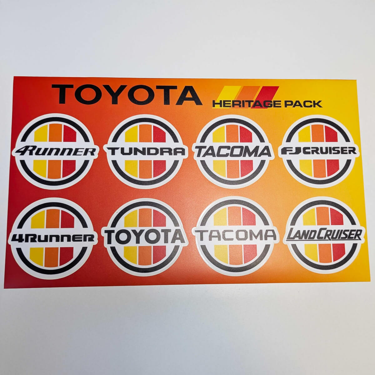 Toyota Models Heritage Retro Vintage Estilo antiguo Paquete de pegatinas Calcomanías Gráficos

