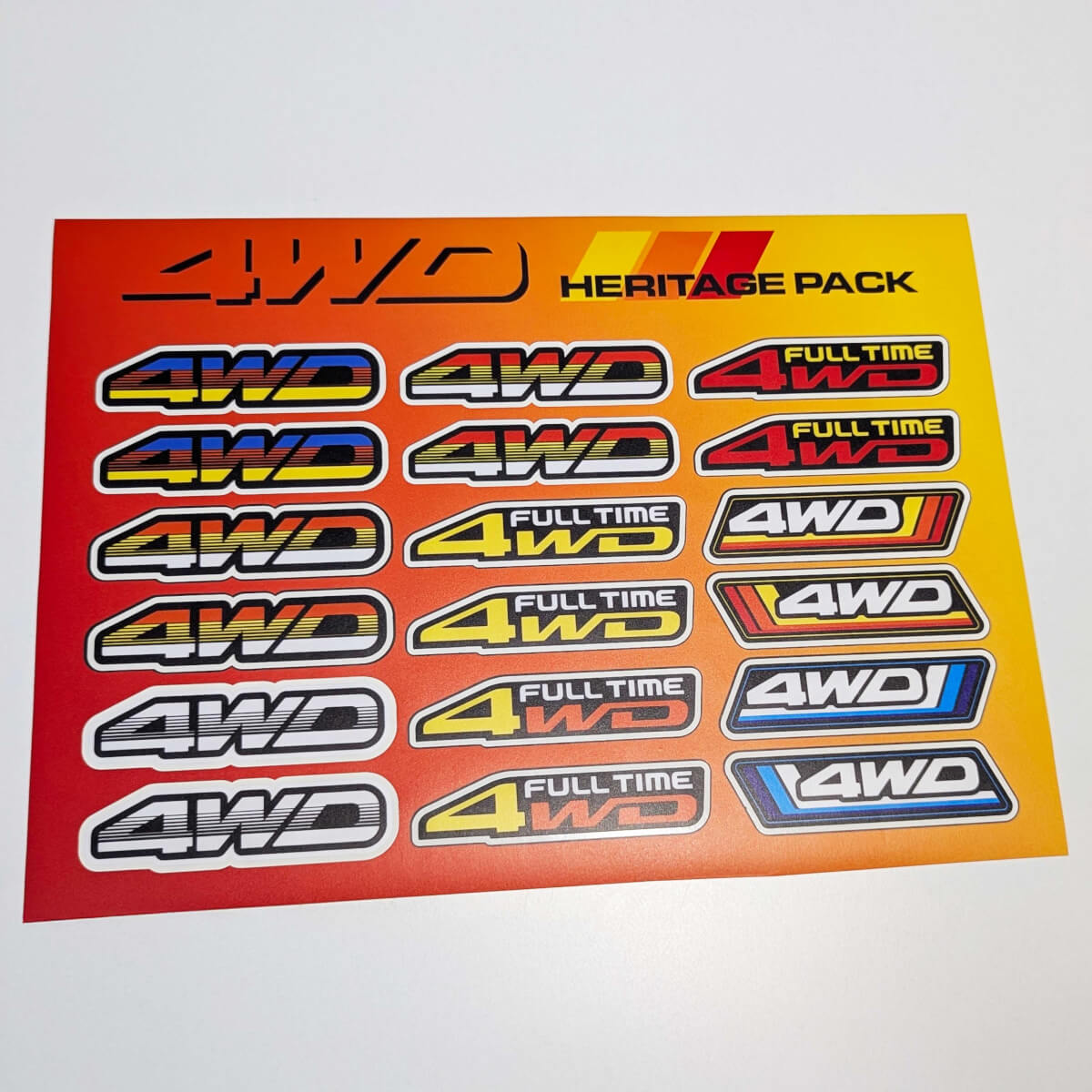4WD Heritage Retro Vintage estilo antiguo paquete de pegatinas gráficos de calcomanías para camiones Toyota
