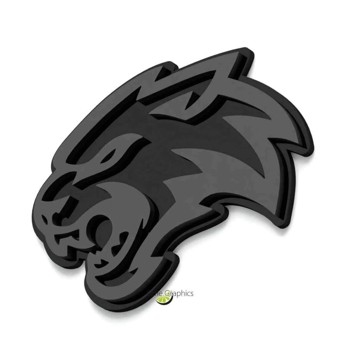 Insignia personalizada 3D WildCat Placas de guardabarros Insignia de portón Insignia de parrilla frontal para Dodge como Hellcat