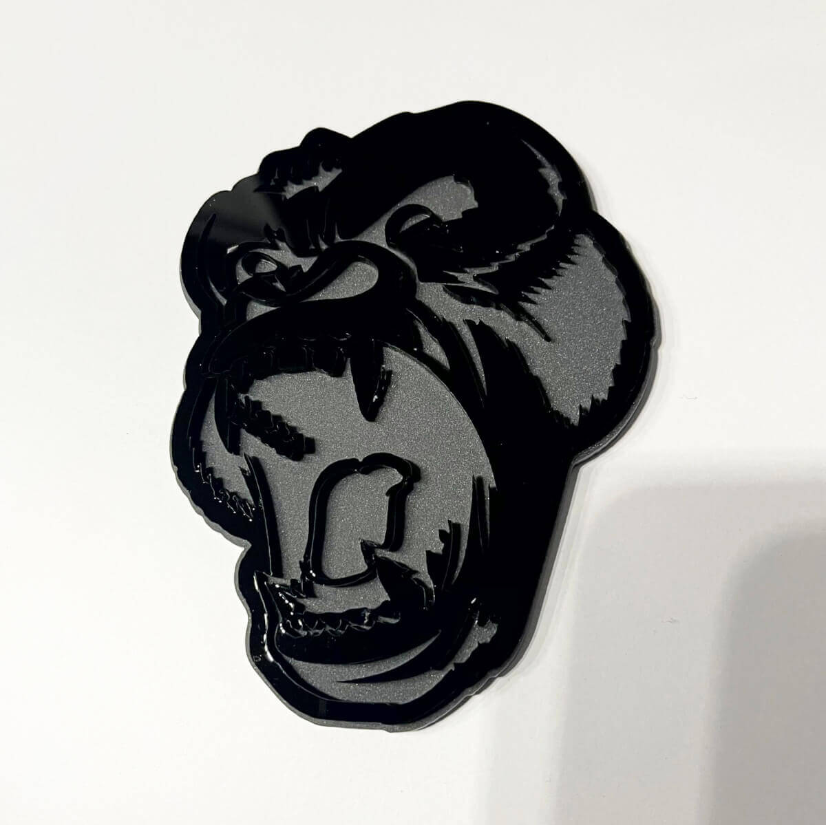 Insignia 3D personalizada, emblema de insignias de parrilla delantera para puerta trasera de guardabarros de gorila enojado
