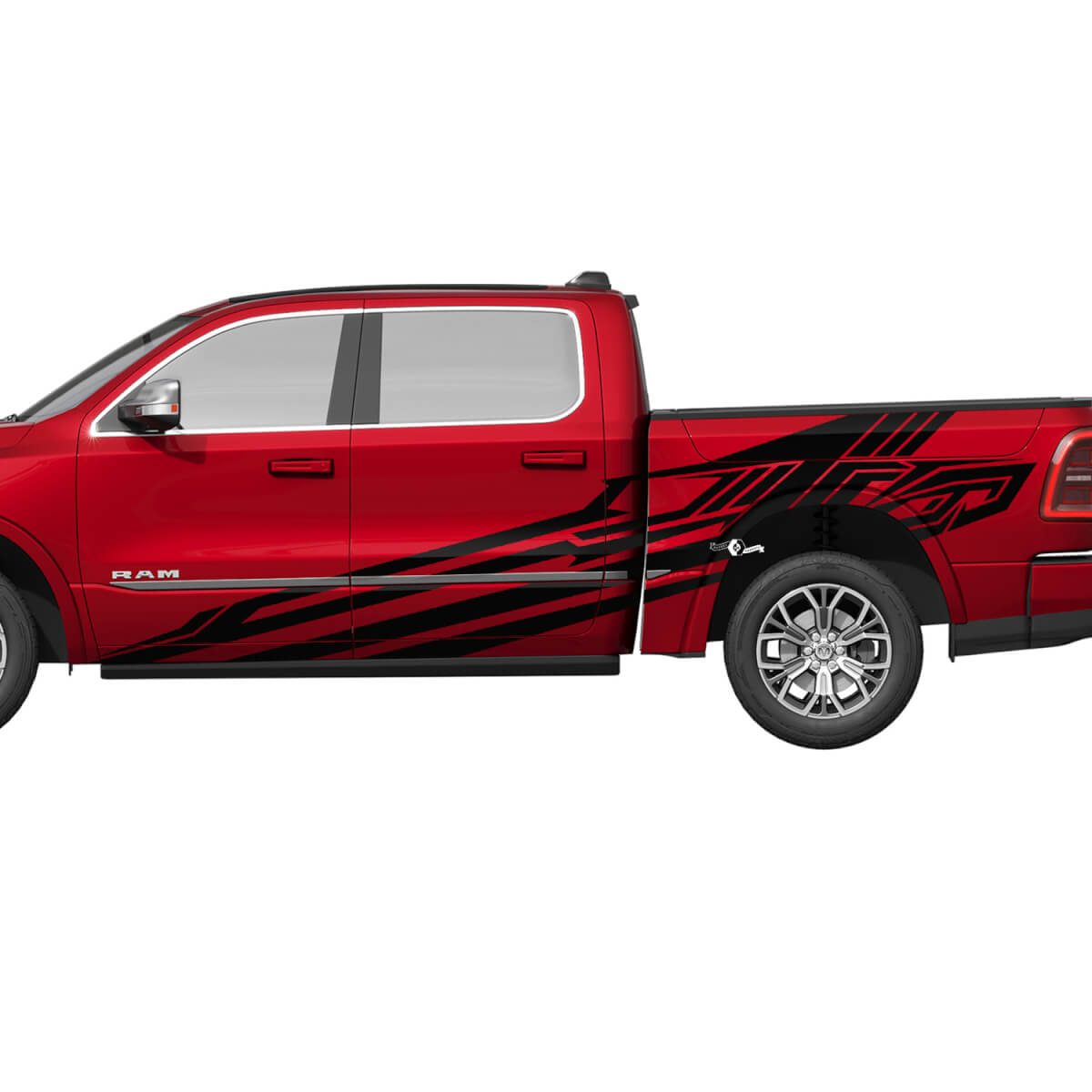 Splash puertas laterales cabecera camión vinilo calcomanías pegatinas gráficos para Dodge RAM 1500 TUNGSTENO

