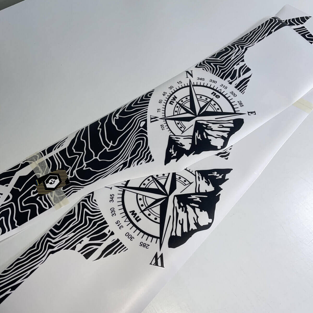 2x topográfico mapa edición lateral de vinilo calcomanías de vinilo ajustado a Hyundai Santa Cruz 2
