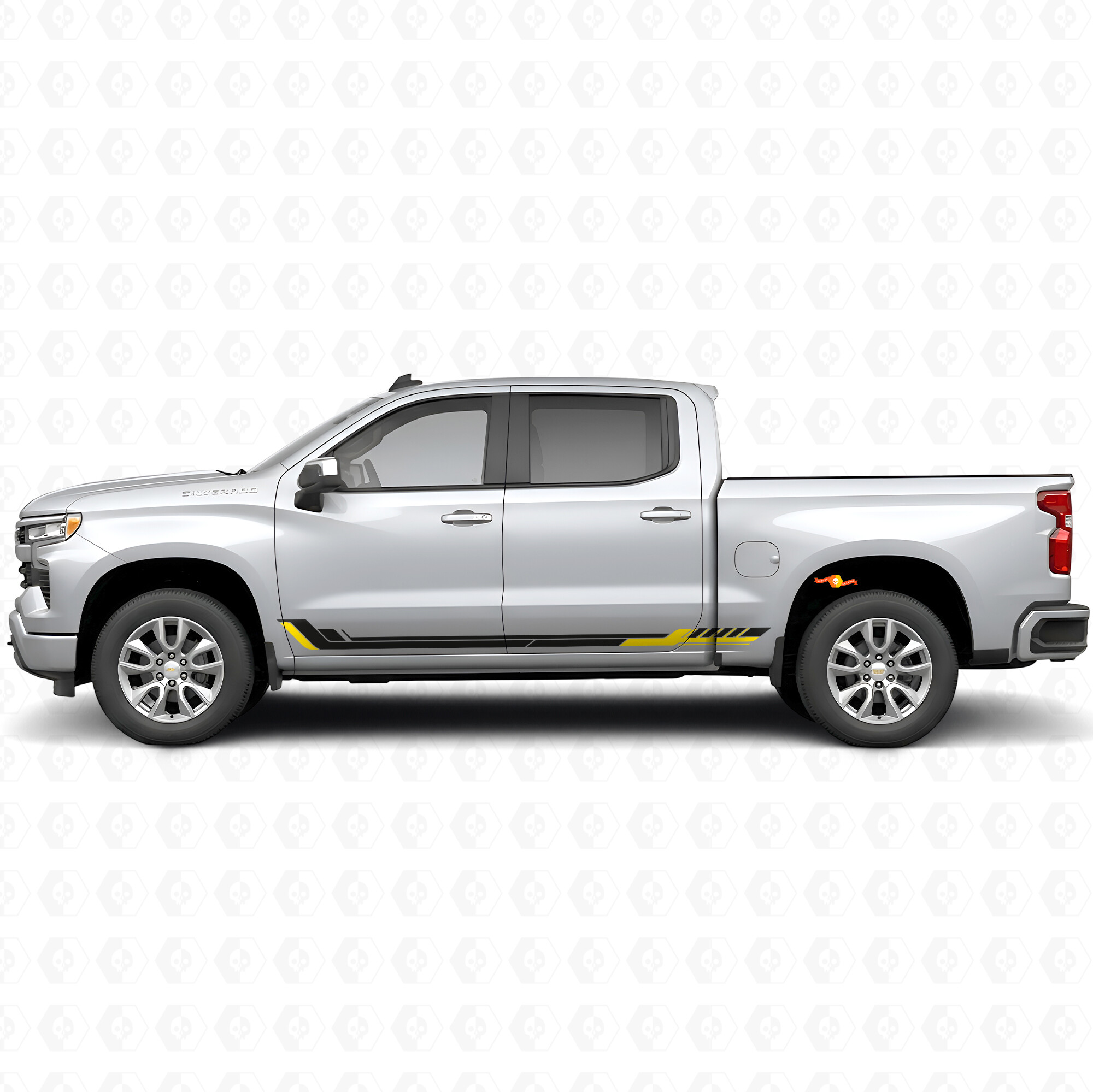 Líneas de Vinilo para Puertas y Paneles Laterales Racing Line para Chevrolet Silverado 1500 T1XX 2019-2026