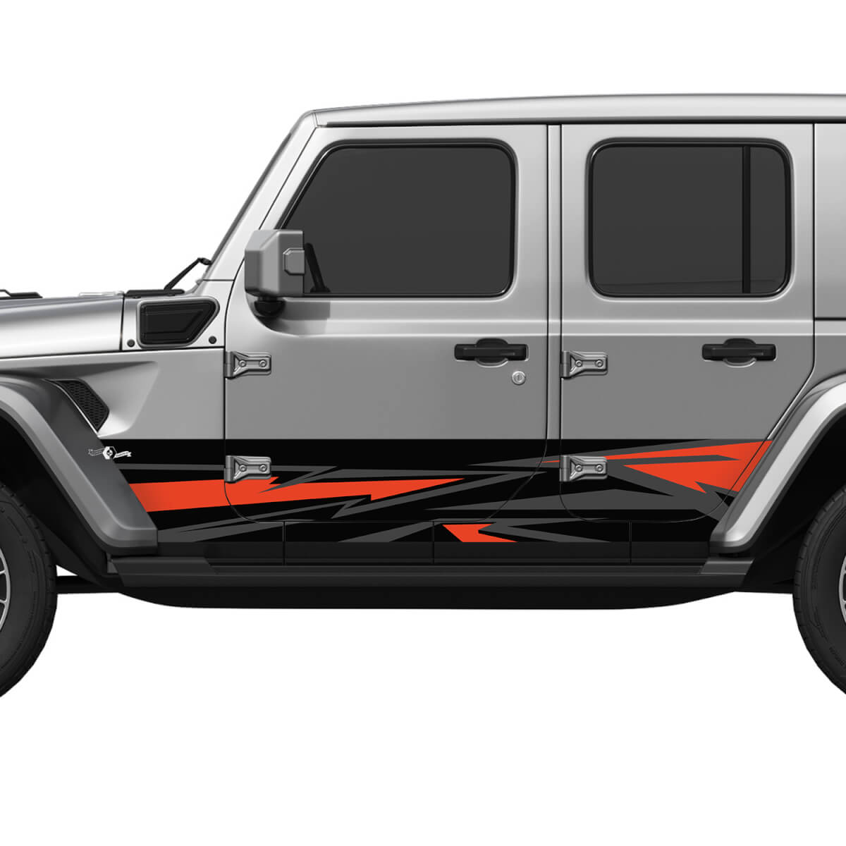 Puertas laterales de envoltura de camuflaje Camor Sticker de calcomanía de vinilo Jeep Wrangler 4
