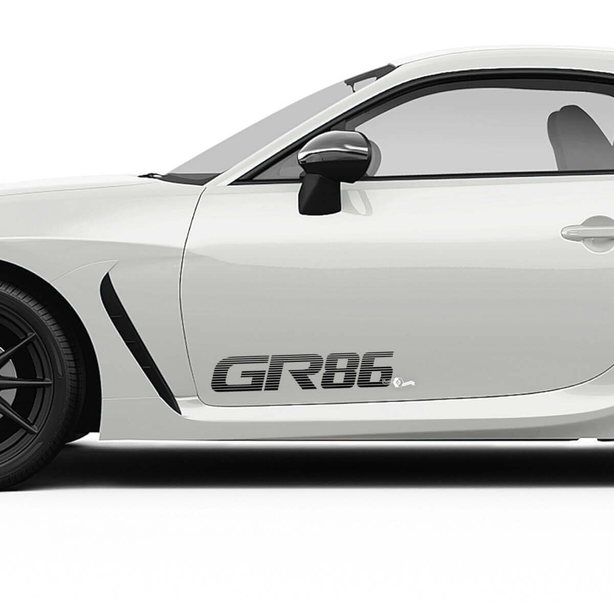 Palabras de calcomanías de gráficos estroboscópicos laterales para Toyota GR86
