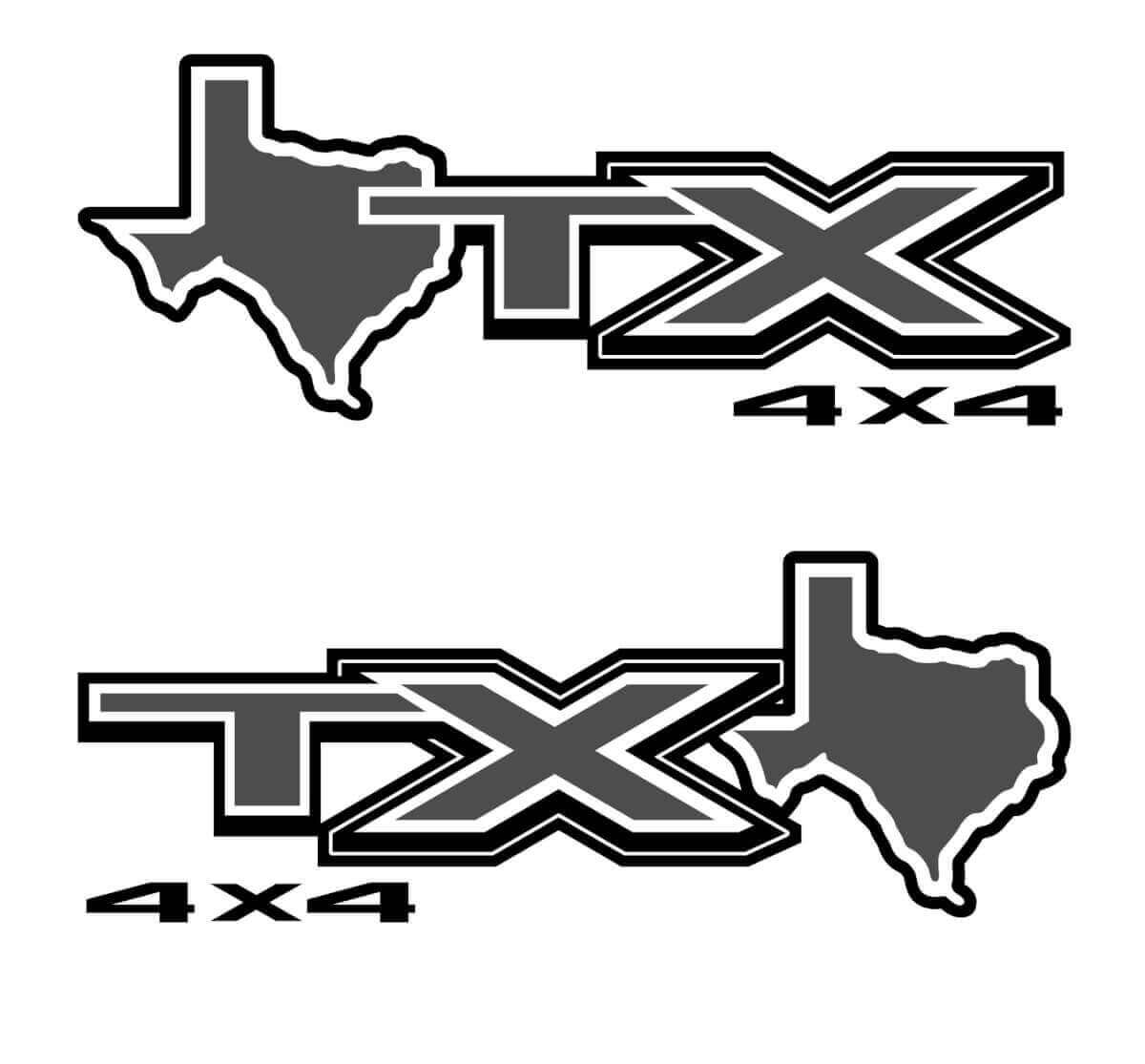 STX Texas 4x4 Calcomanías de montaña para Ford F150 F250 F350 Super Duty Camion Sticker Vinyl
