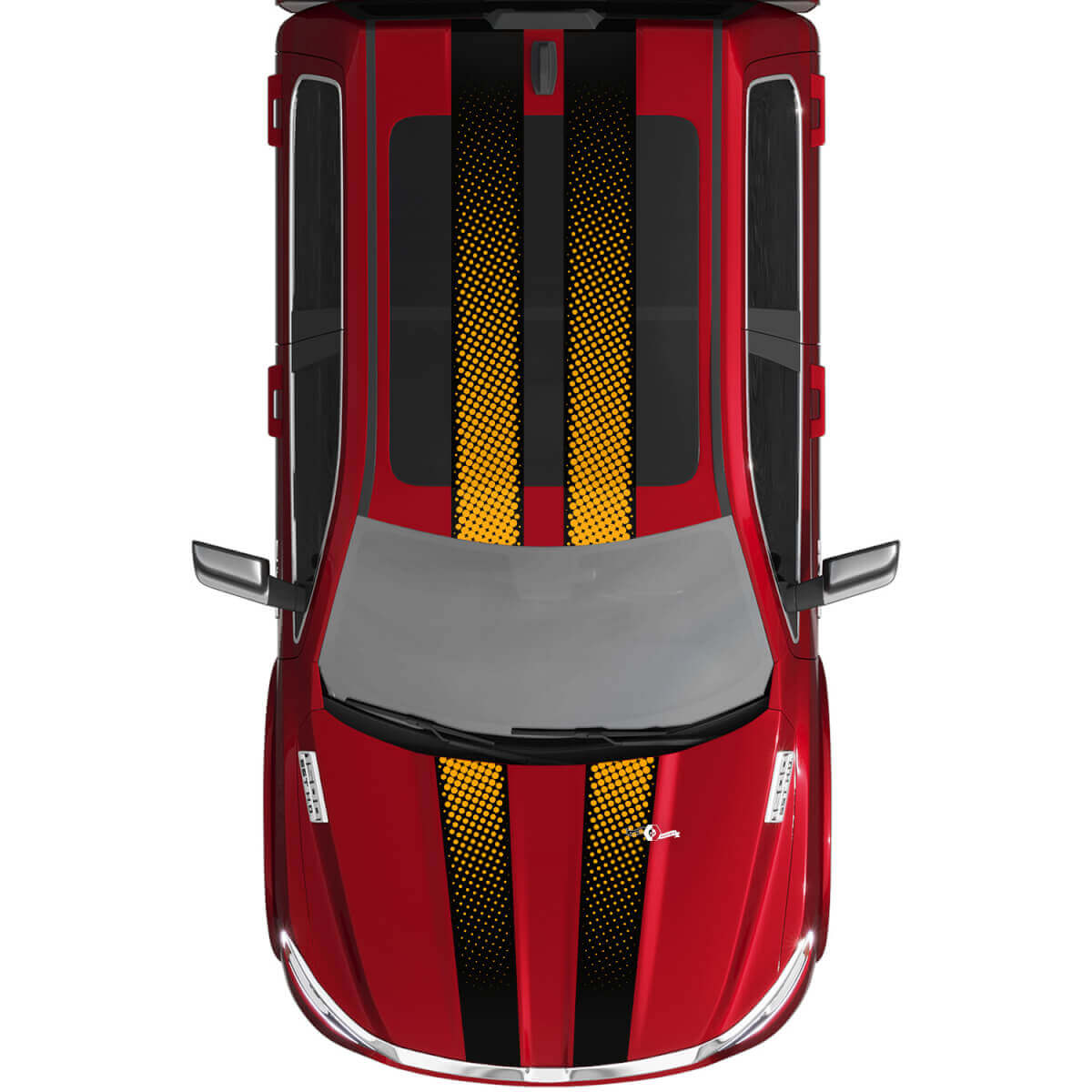 Calcomanías de vinilo de doble rayas gráficos para Dodge Ram 1500 Tungsten
