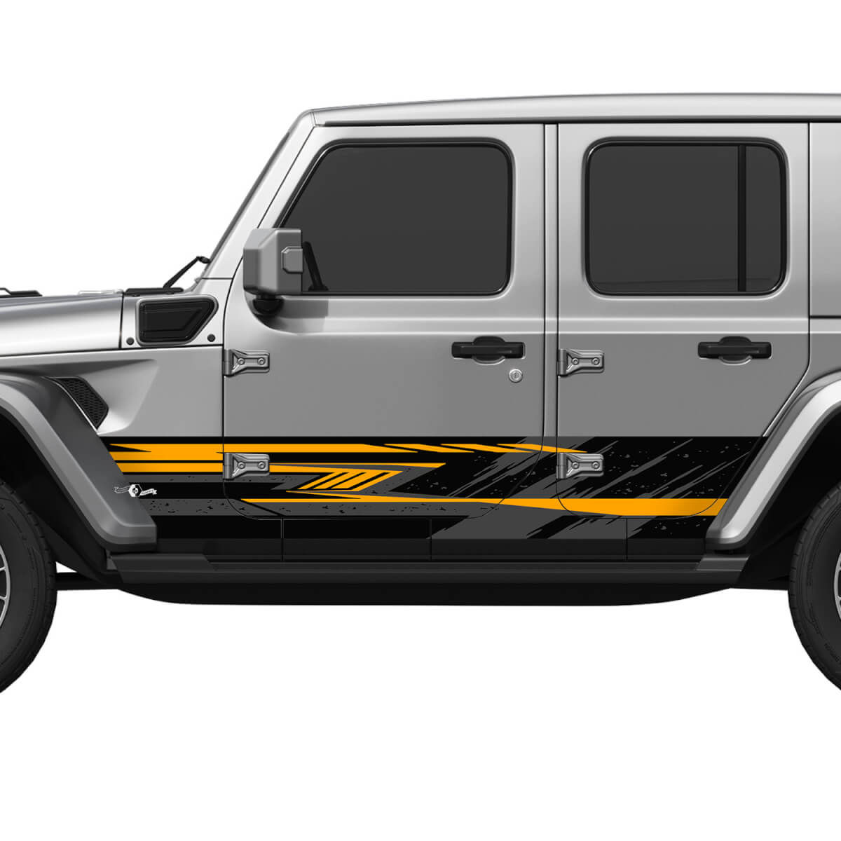 Puertas laterales de camuflaje puertas laterales de vinilo pegatina ajustada jeep wrangler 5
