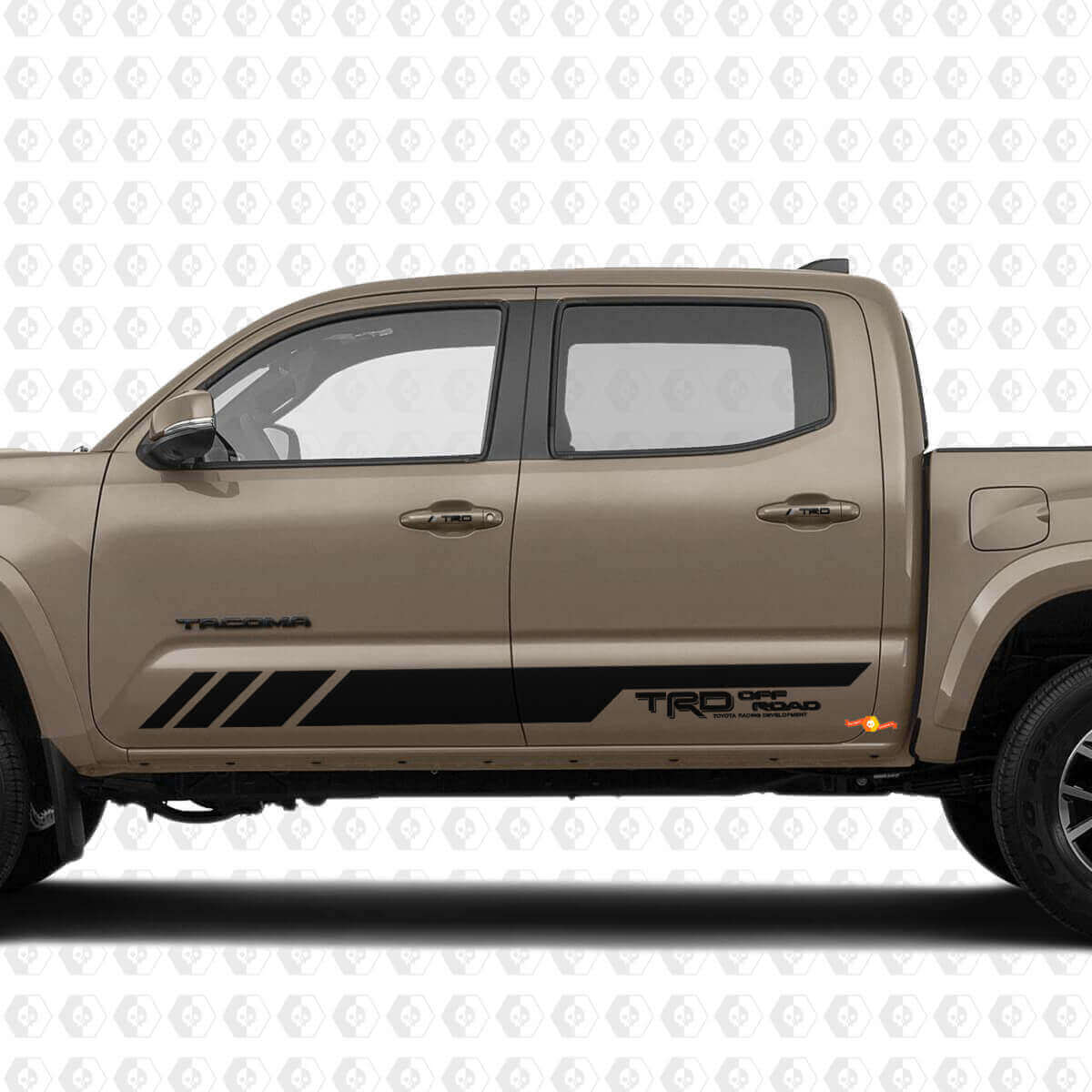 Texto personalizado para TRD Pro Poors Pegatina de calcomanía de vinilo para Toyota Tacoma Tundra + Maneja las calcomanías de TRD
