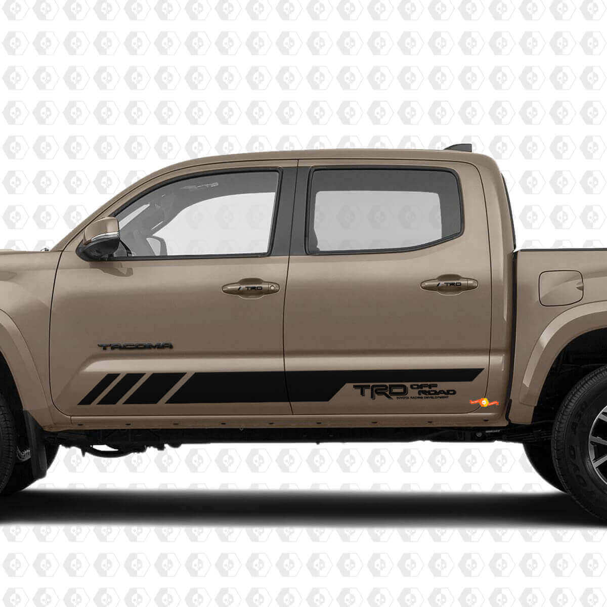 Kit de Vinilo con Tiras de Puerta y Manijas Estilo Off Road TRD para Toyota Tacoma Tundra