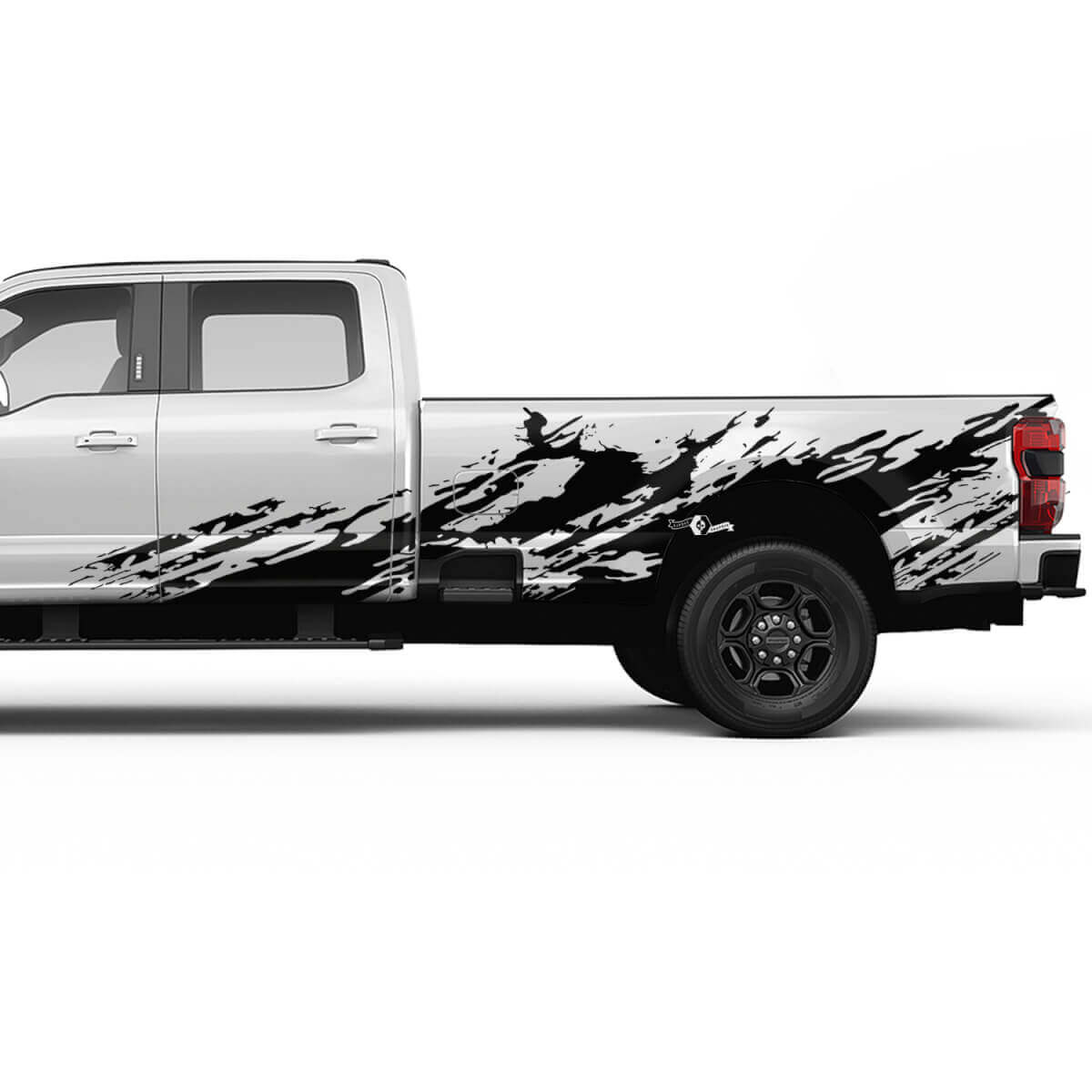 Ford F150 F250 F350 Kit de calcomanía de grunge Splash - Gráficos laterales de colegineta de vinilo en la cabecera
