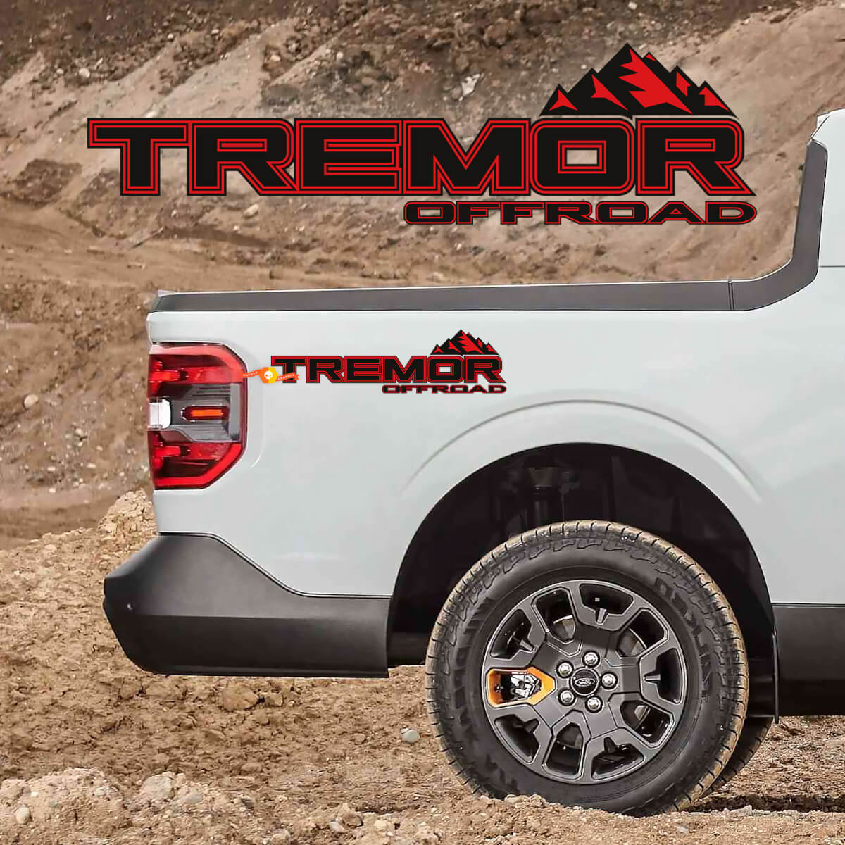 Temor de la cama del camión Cambulación de calcomanías para ford F250 F150 Vinilo Pegatizaciones
