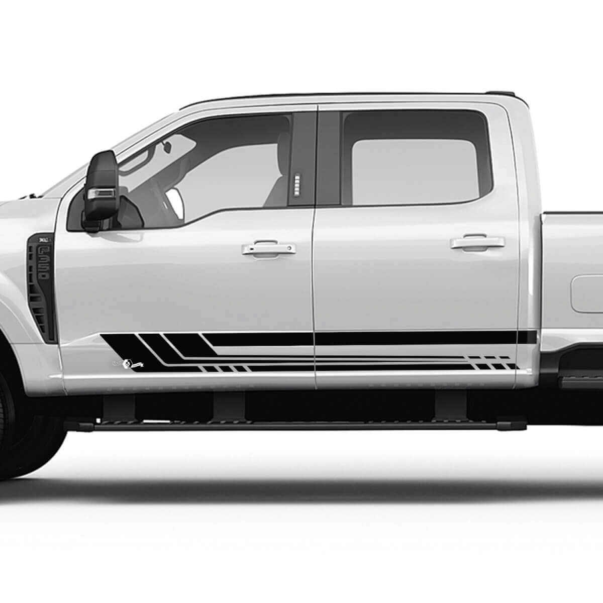 Ford F150 F250 F350 Rocker Panel Side Stripes Sticker Graphics
