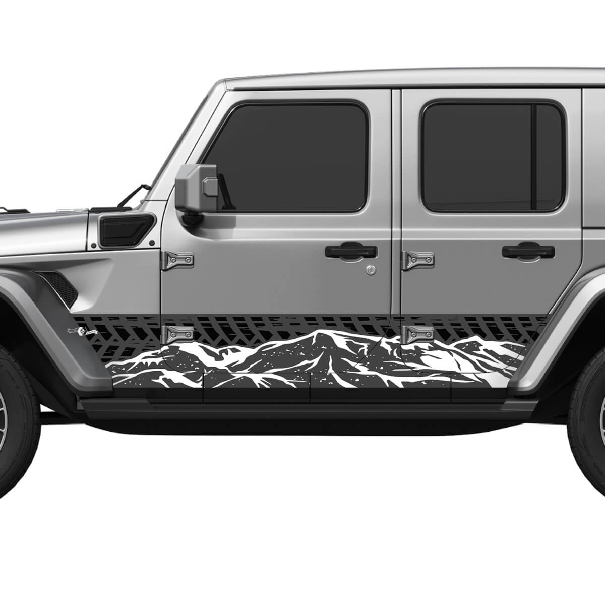 Patriótico Patriótico Flagal Distadibre Puertas laterales Puertas laterales de la calcomanía de vinilo Jeep Wrangler
