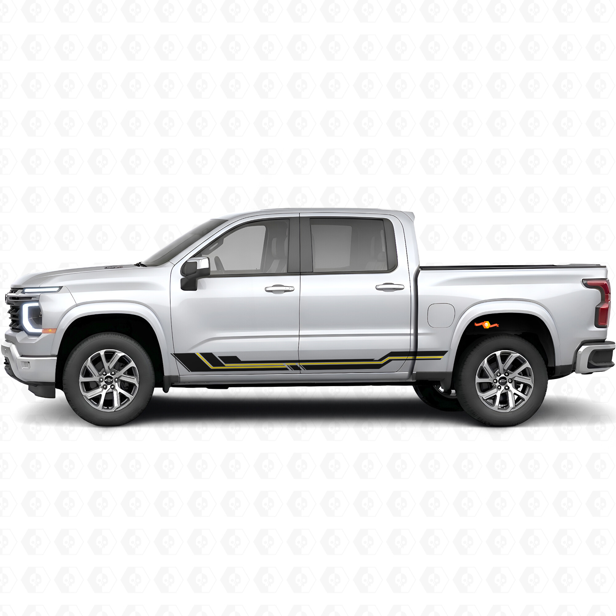 Tiras de Vinilo Paralelas para Puertas y Paneles Laterales para Chevrolet Silverado 1500 Próxima Generación 2027