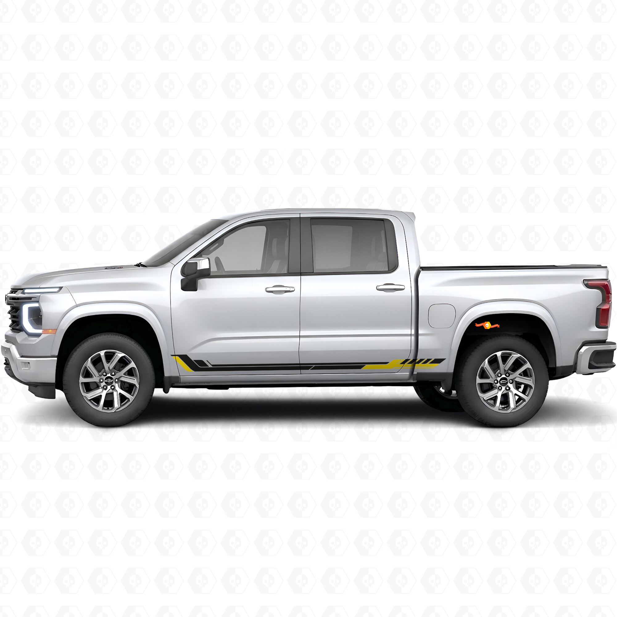 Tiras de Vinilo de Línea de Carrera para Puertas y Paneles Laterales para Chevrolet Silverado 1500 Próxima Generación 2027