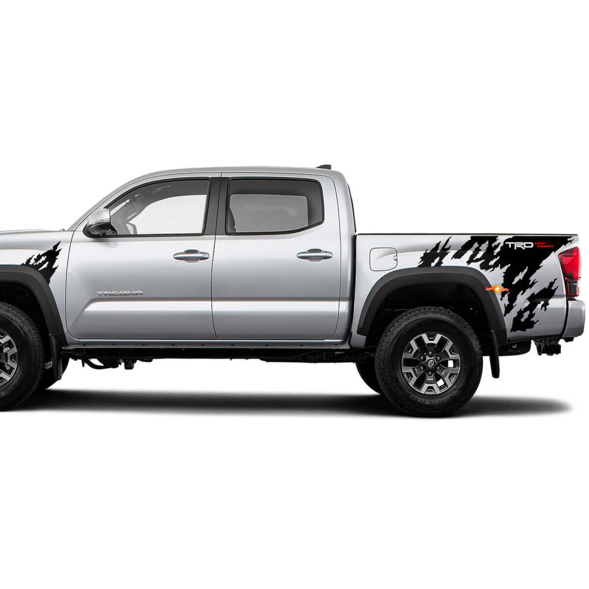 Pegatina de calcomanía de vinilo trasero y lateral delantero TRD para Toyota Tacoma
