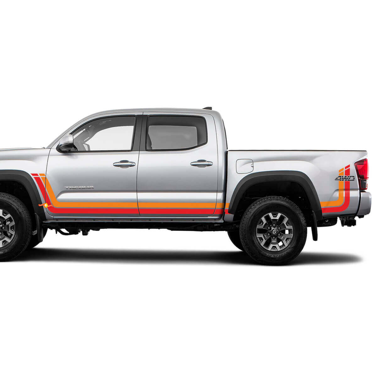 Kit de Calcomanías de Vinilo Retro Estilo TRD 4WD para Toyota Tacoma