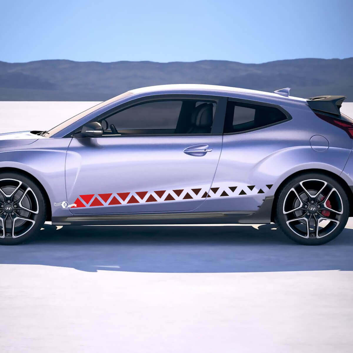 Striegas de carreras Striegas de vinilo Pegatinas de vinilo Ajuste a Hyundai Veloster
