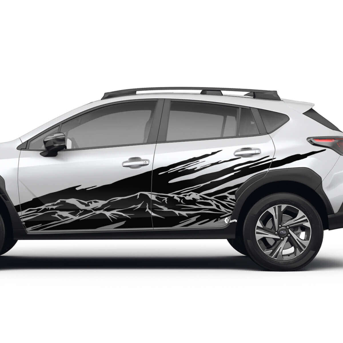 Paisaje Montañas Salpicadura Puertas Laterales Vinilo Calcomanía Gráfica para Subaru