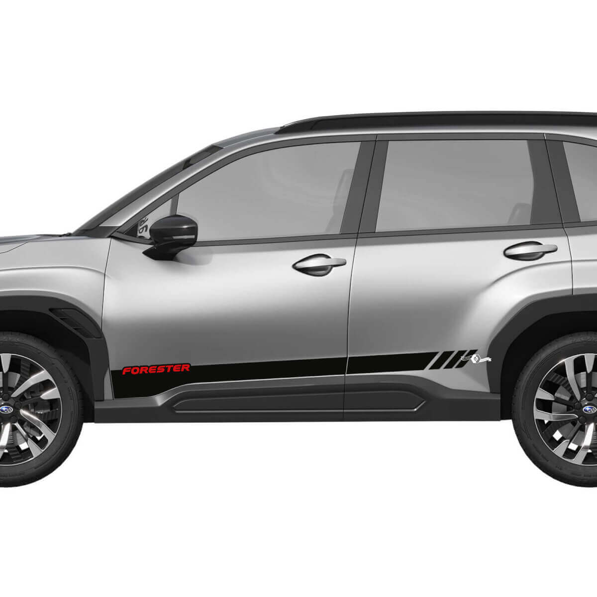 Puertas laterales rayas de panel de rocker calcomanía de vinilo - pegatina gráfica universal ajuste Suba forester
