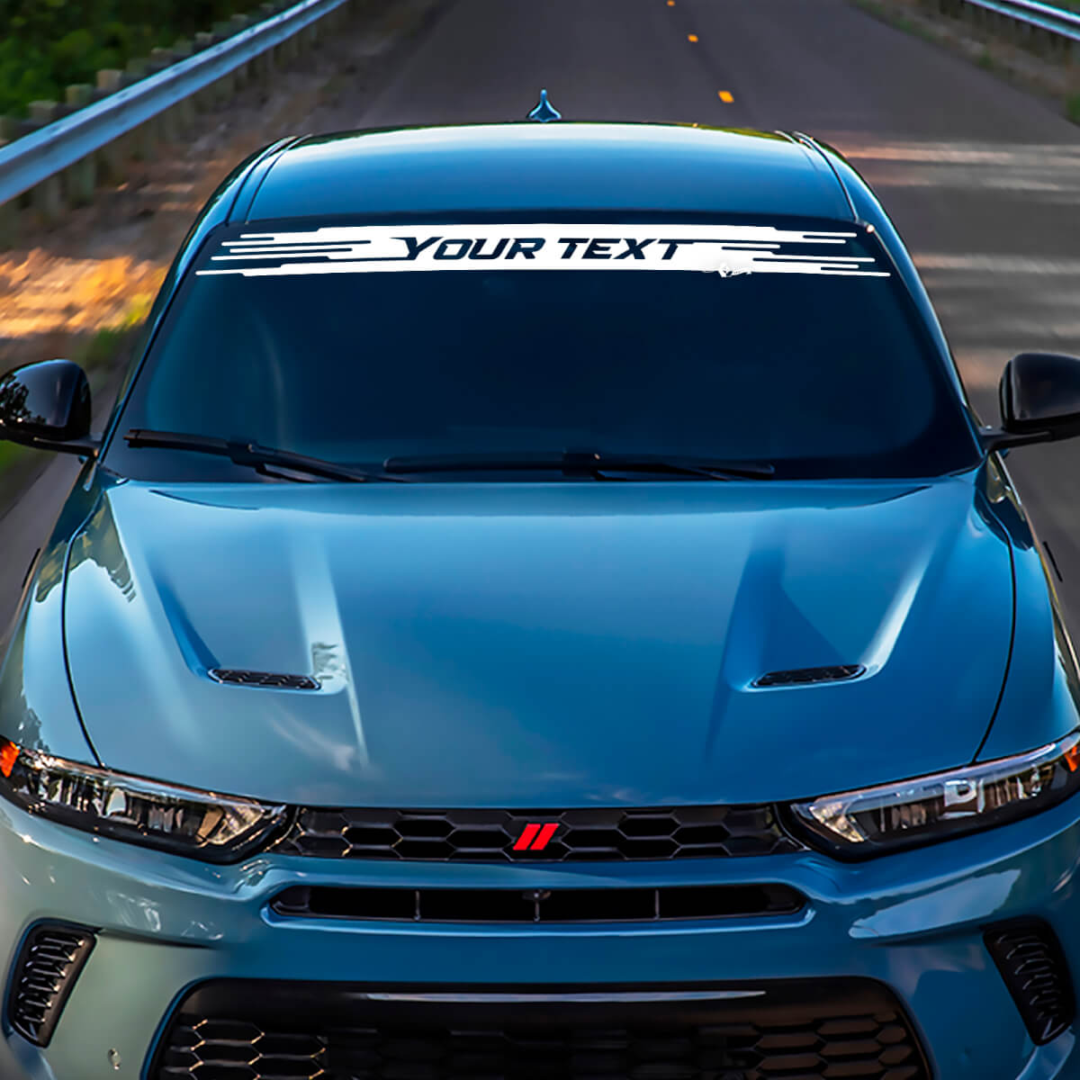 Rotulación Personalizada Bordes Desgastados Vinilo para Parabrisas para Dodge Hornet