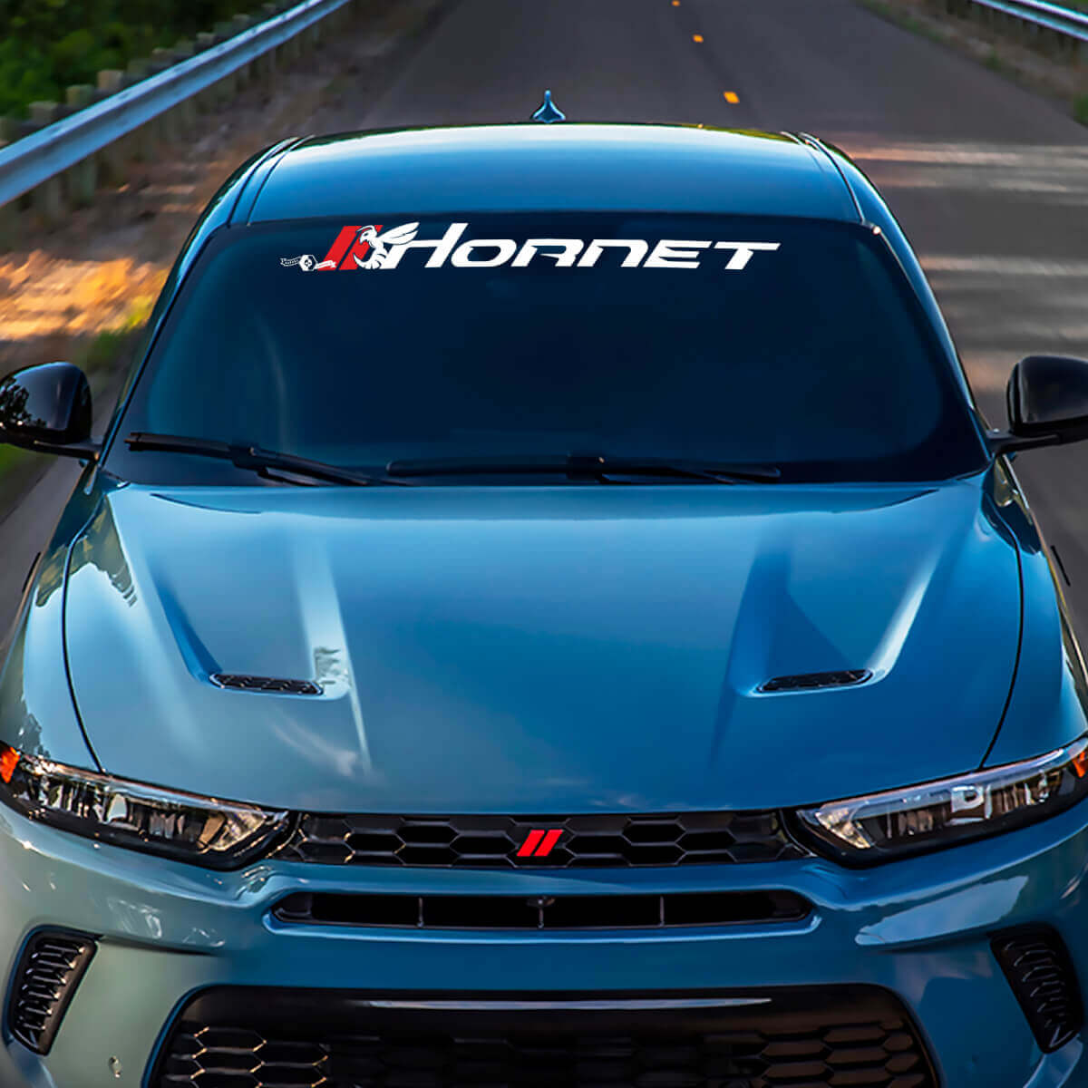 Peganado de calcomanía de banner de rayas de hornet con hash: gráficos de vinilo personalizados para esquivar Hornet
