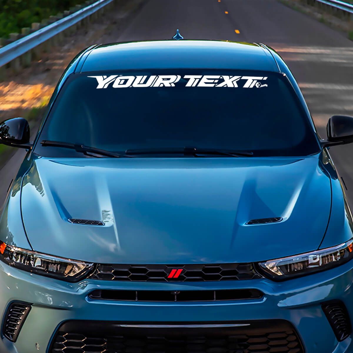 Vinilo adhesivo para parabrisas con letras personalizadas en estilo 3D para Dodge Hornet