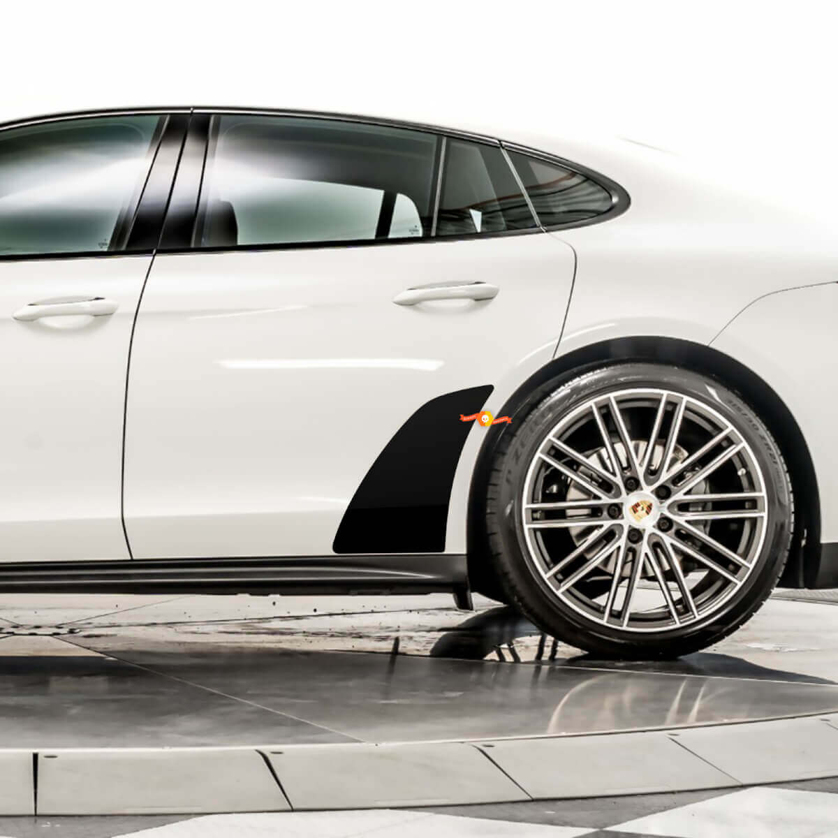 Calcomanías de la protección de rock del guardabarros trasero pegatinas de reemplazo de la película de la protección de piedra por Porsche Panamera
