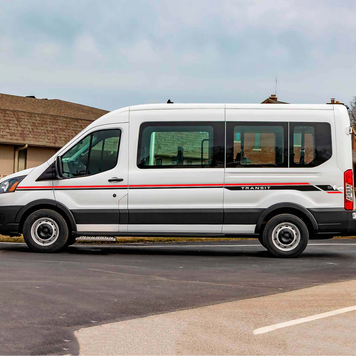 Calcomanías de Vinilo de Tiras Laterales para Carta de Tránsito 2 para Musclecar Transit