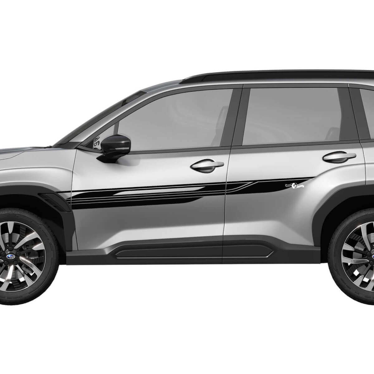Pegatinas de Vinilo con Rayas de Carreras para Paneles Laterales de Puertas 5 para Subaru