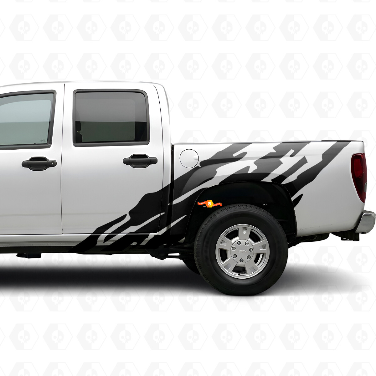 Vinilos con rayas dentadas para puerta y cabecera para Chevrolet Colorado 1ª generación 2004-2012