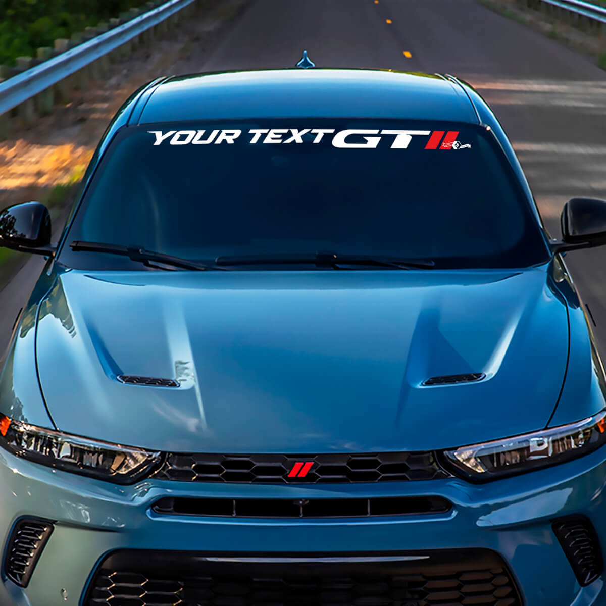Vinilo adhesivo de letras personalizadas estilo GT para parabrisas para Dodge Hornet