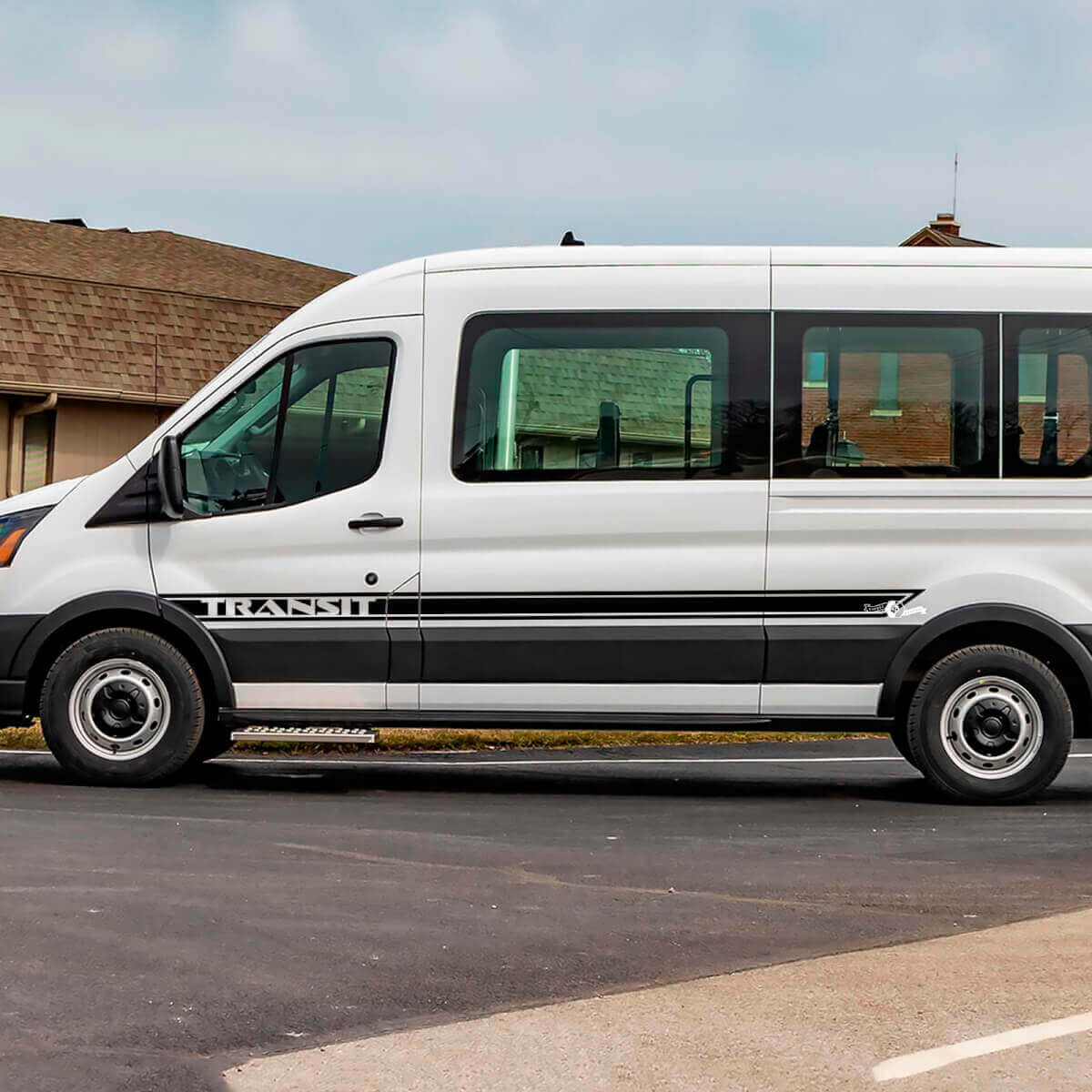 Calcomanías de vinilo de franjas laterales de línea para Musclecar Transit