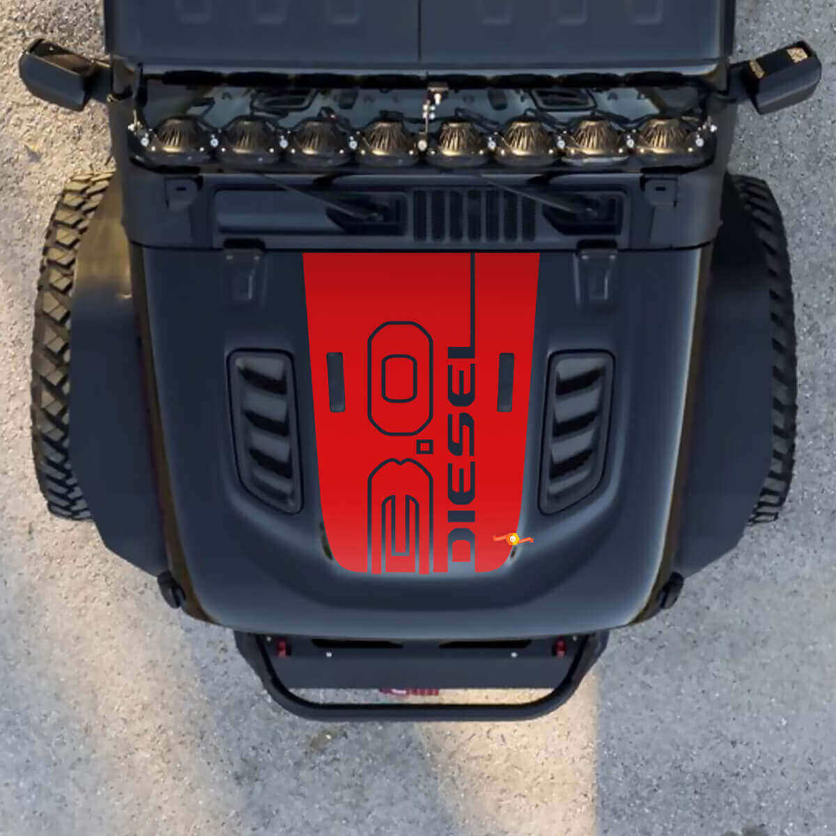 Patinas de calcomanía de vinilo gráfica de Jeep diesel 3.0
