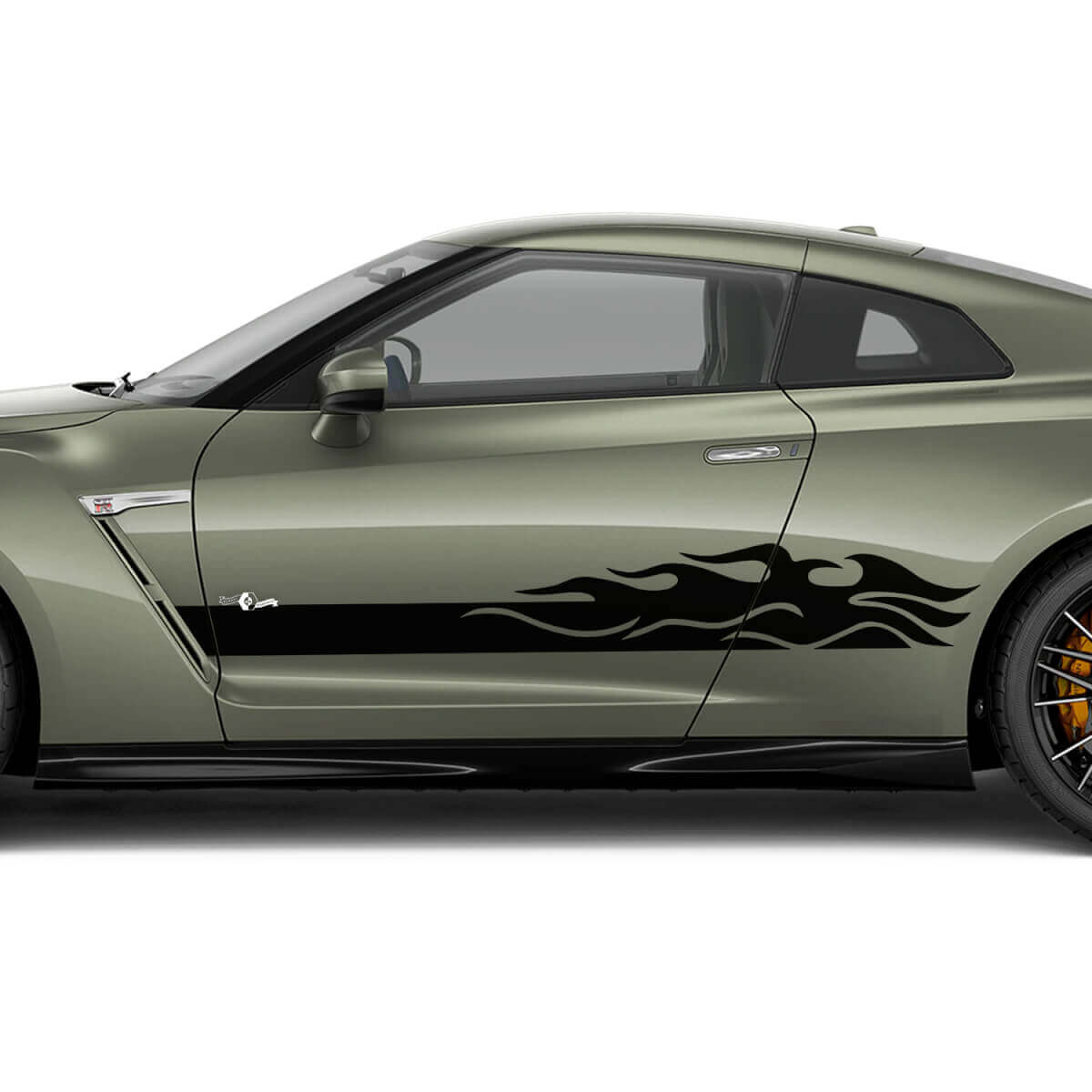 Kit de calcomanías de llamas para puertas laterales para Nissan GT-R
