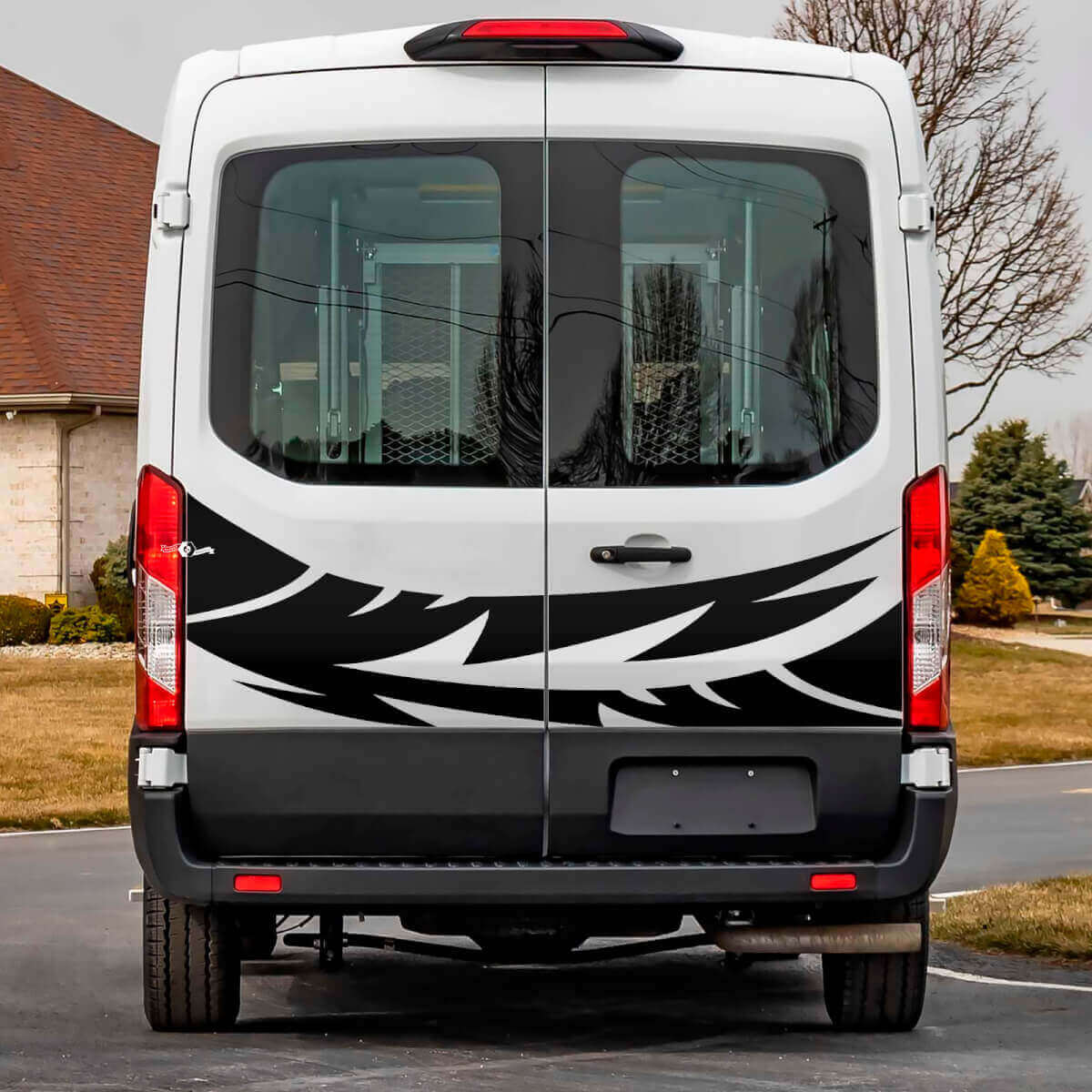 Calcomanía de Vinilo Gráficos Abstractos para Puertas Traseras 3 para Musclecar Transit