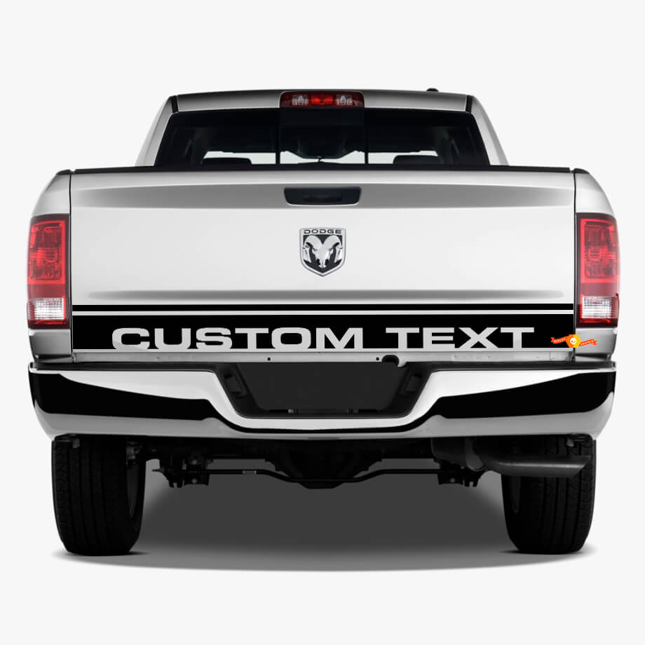 Vinilo adhesivo personalizado de rayas dobles para portón trasero para Dodge Ram 1500 Power Wagon